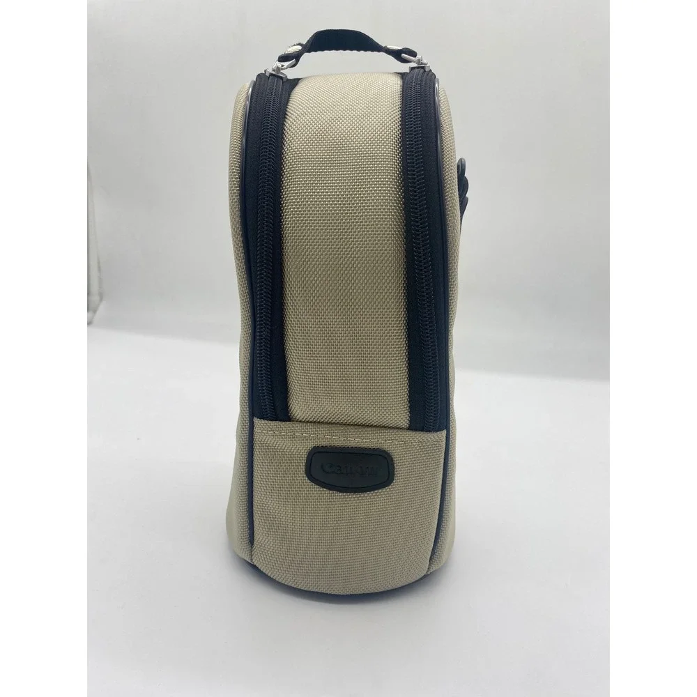 Canon LZ1326 Tan Black Padded Ballistic Nylon Camera Lens Case Pouch